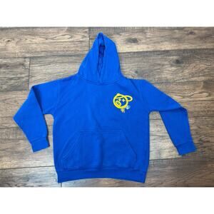Blue Kids Hoodie with Yellow Graphic